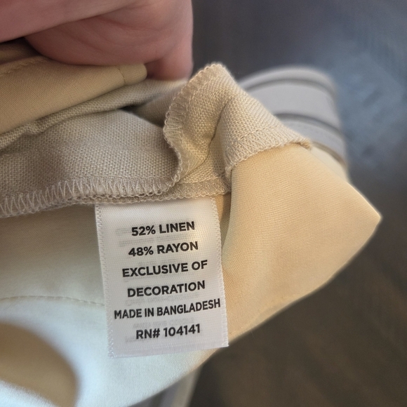 Men's Walter Hagen Clubhouse Khaki Linen Shorts Size 40 Golf Outdoor Active - Picture 5 of 9